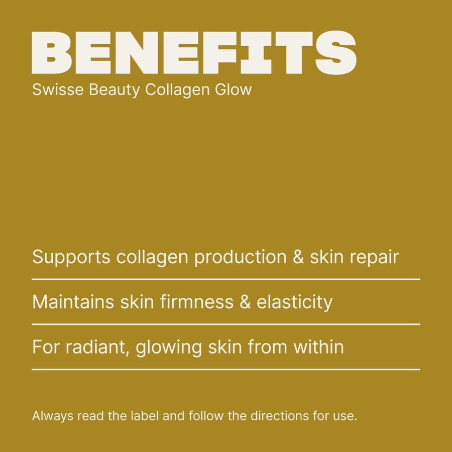 swisse beauty collagen glow with collagen peptides with grape seed