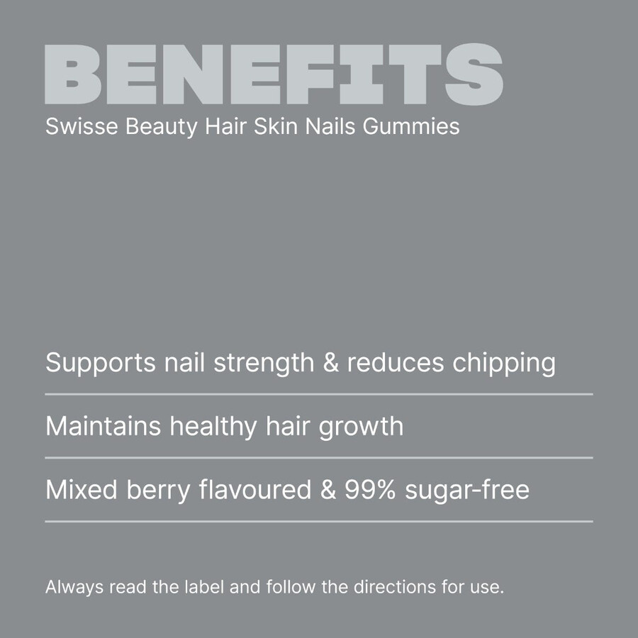 swisse beauty hair skin nails gummies hair health support