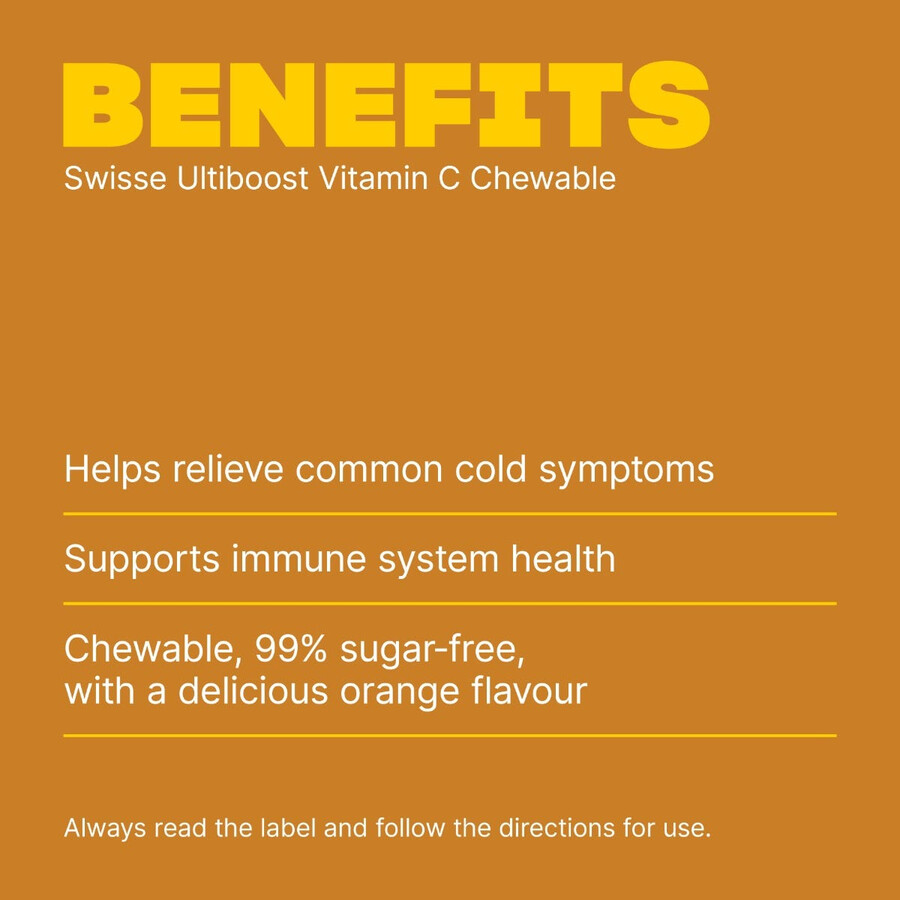 swisse ultiboost vitamin c chewable immune system health support