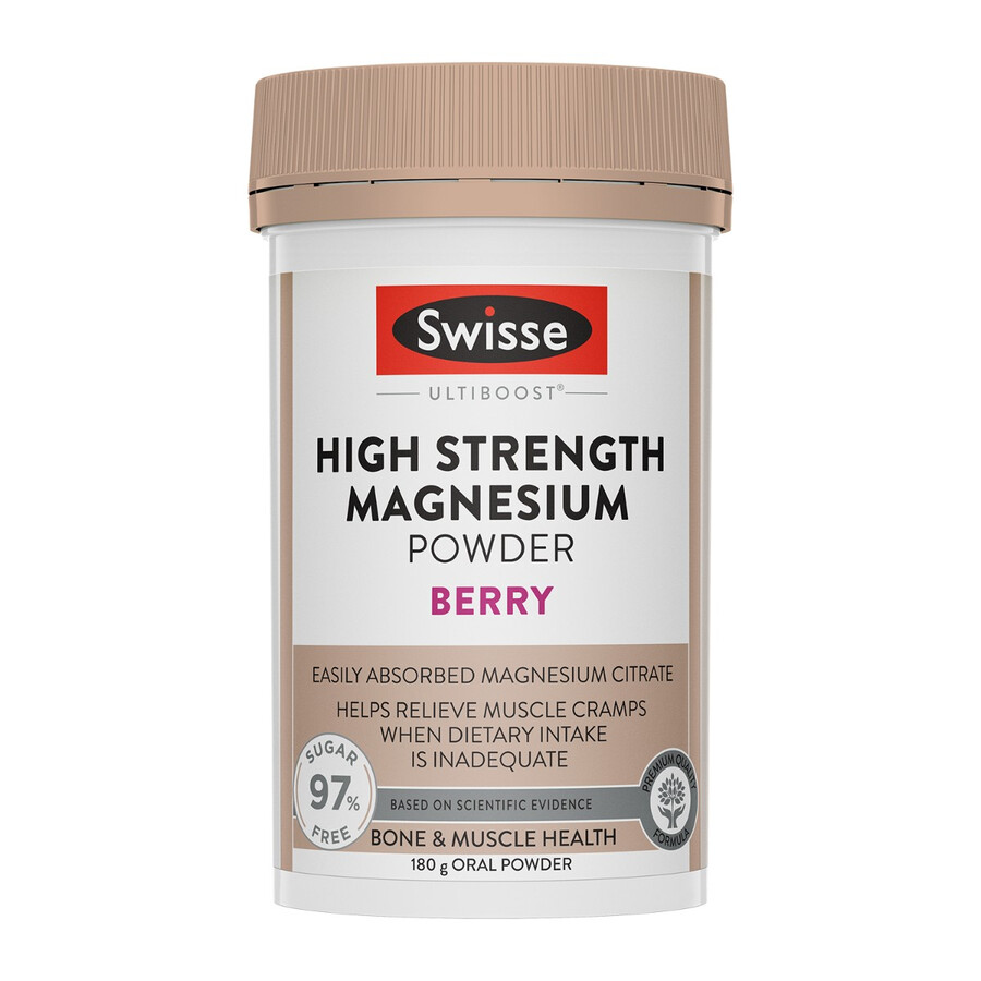 swisse ultiboost high strength magnesium powder berry