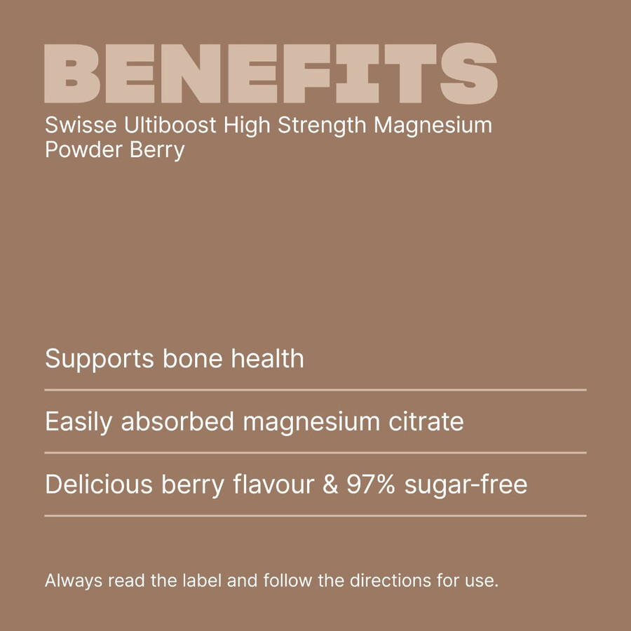 swisse ultiboost high strength magnesium powder berry