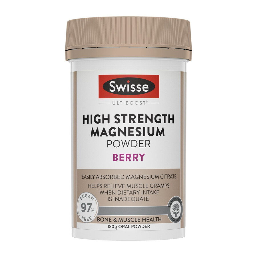 swisse ultiboost high strength magnesium powder berry