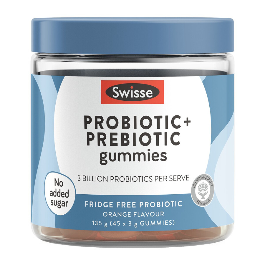 swisse probiotic prebiotic gummies 3 billion cfu probiotics