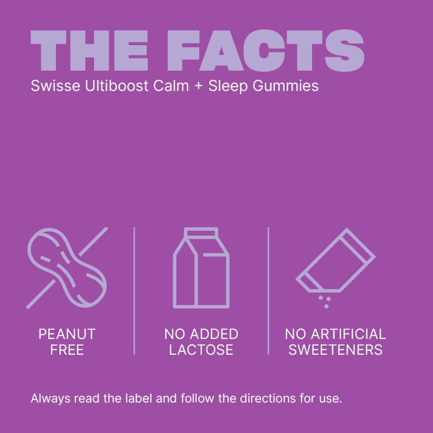 swisse ultiboost calm sleep gummies with passionflower