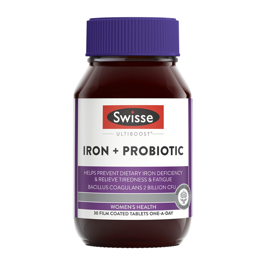 swisse ultiboost iron probiotic featuring amino acid chelate