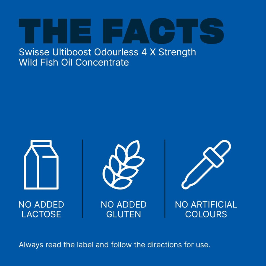 swisse ultiboost odourless 4 x strength wild fish oil concentrate