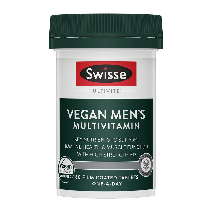 swisse ultivite vegan mens multivitamin support energy production