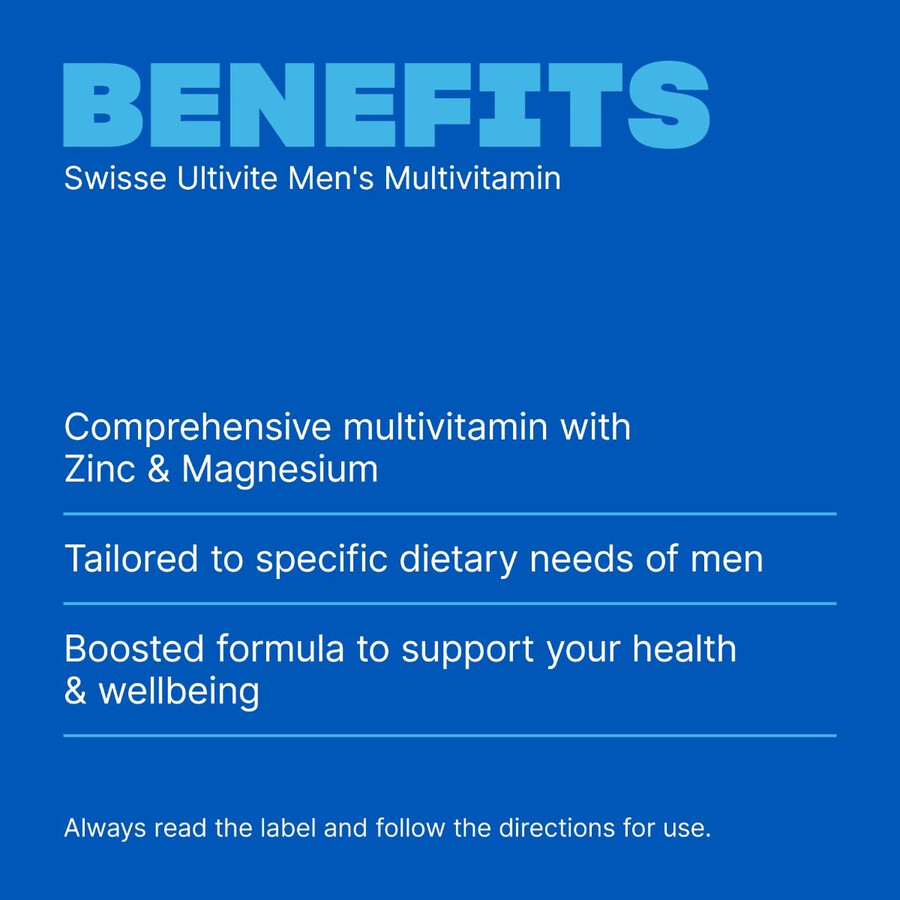 swisse ultivite mens multivitamin energy production support