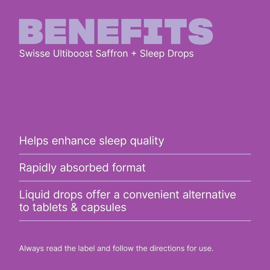 swisse ultiboost saffron sleep drops rapidly absorbed form