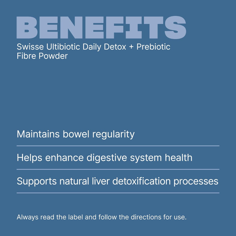 swisse ultibiotic daily detox prebiotic fibre powder with sunfiber