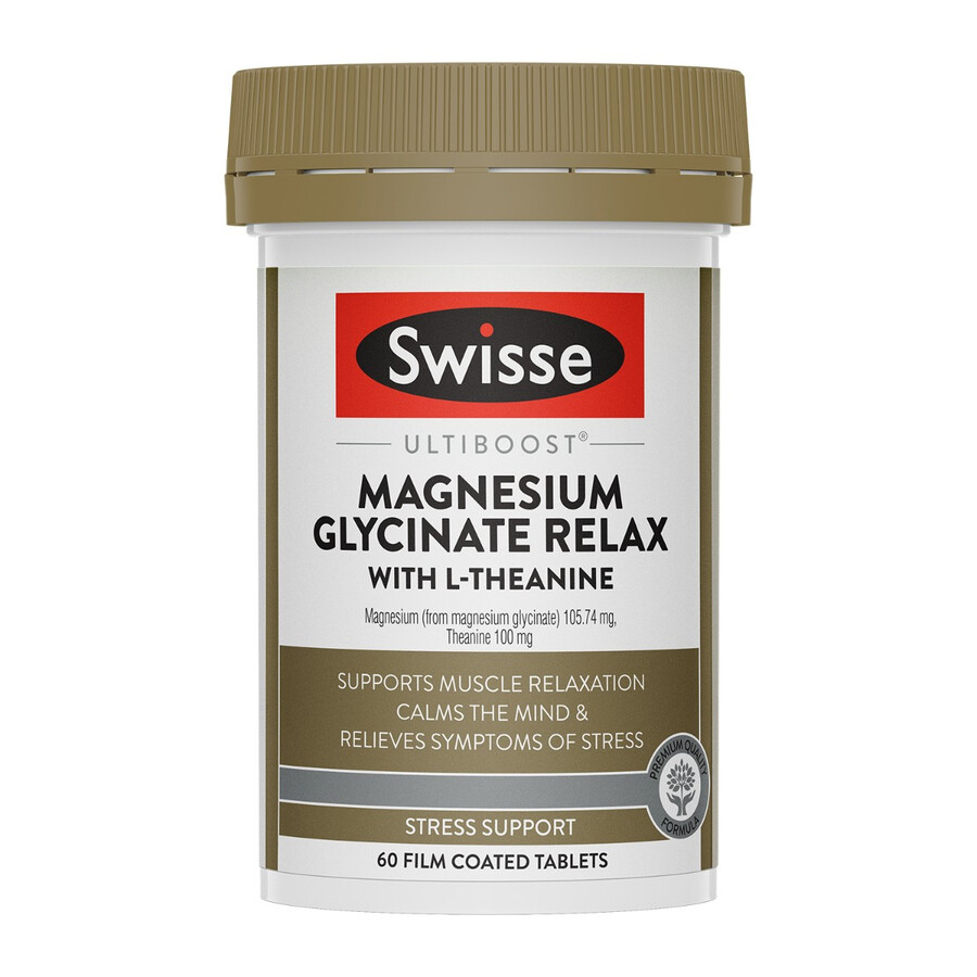 swisse ultiboost magnesium glycinate relax with l-theanine - swisse wellness