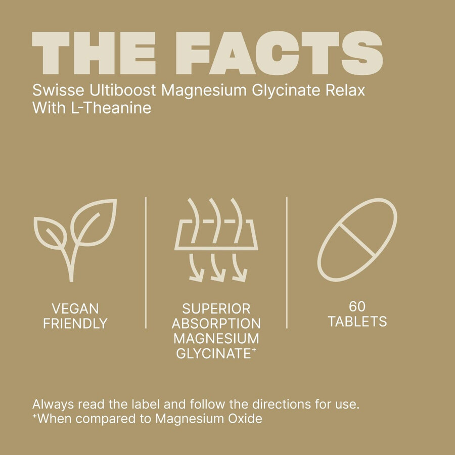 swisse ultiboost magnesium glycinate relax with l-theanine - swisse wellness