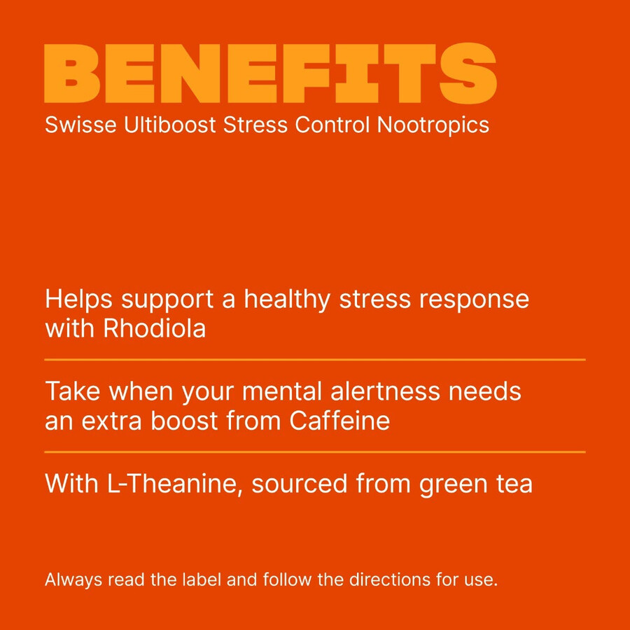 swisse ultiboost stress control nootropics advanced brain complex